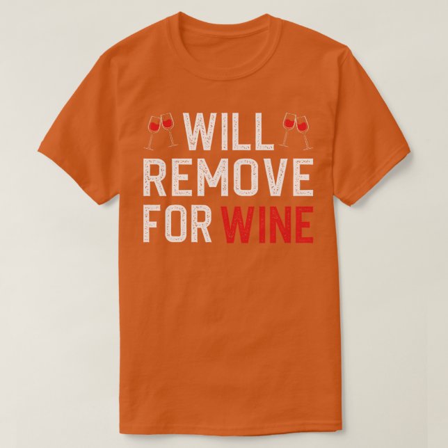 T-shirt Enlever Pour Le Vin (Design devant)