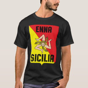 T-shirt Enna Sicilia Province Sicile Sicilienne Trinacria