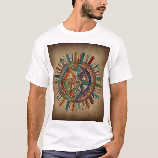 T-shirt Enneagram Mandala : Une carte de la psychologie hu (Devant)