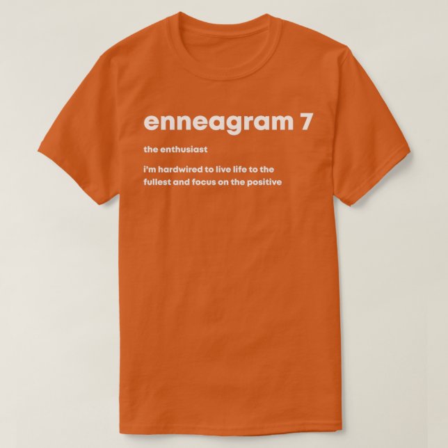 T-shirt Enneagram Type de personnalité (Design devant)