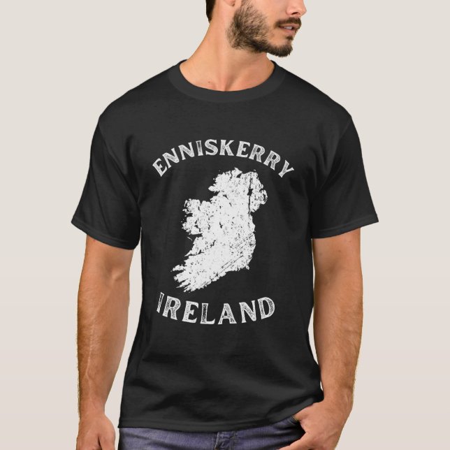 T-shirt Enniskerry Wicklow Ireland Map Gaelic Hurling (Devant)