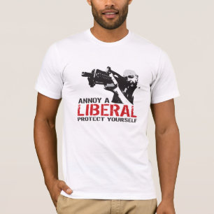 T-shirt Ennuyez un libéral, protégez-vous