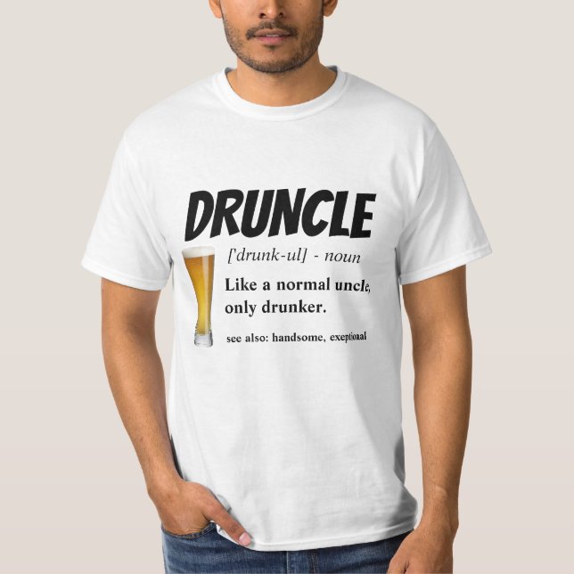 T-shirt Énonciation drôle - oncle drôle de Druncle (Devant)