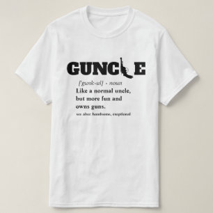 T-shirt Énonciation drôle - oncle drôle Gun de GUNcle