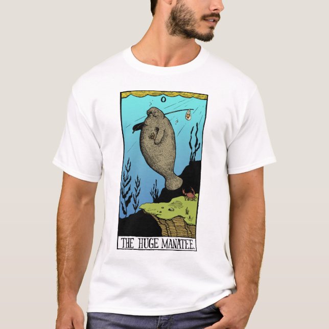 T-shirt énorme de lumière du lamantin des hommes (Devant)