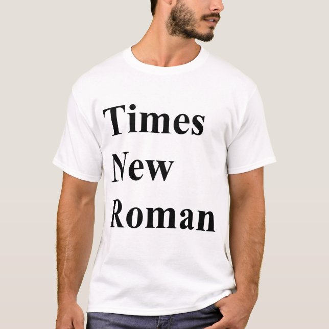 T-shirt énorme de Times New Roman (Devant)