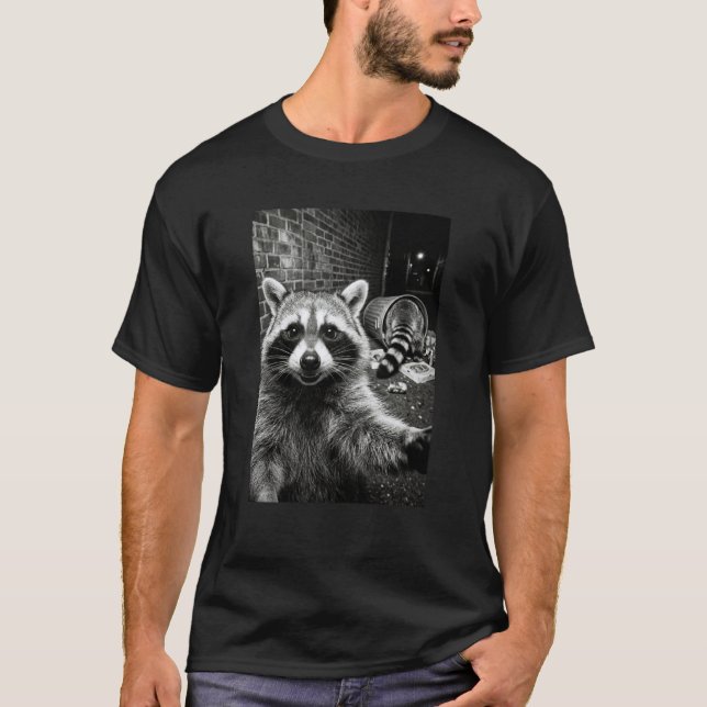T-shirt Énorme selfie de raton laveur (Devant)