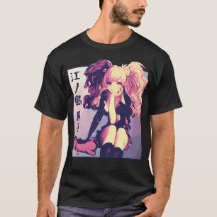 T-shirt Enoshima Junko Danganronpa Vaporwave Anime Aesthet