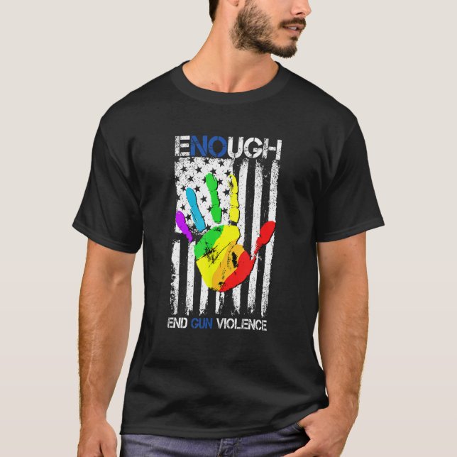 T-shirt Enough End Gun Violence Protect Our Children Orang (Devant)