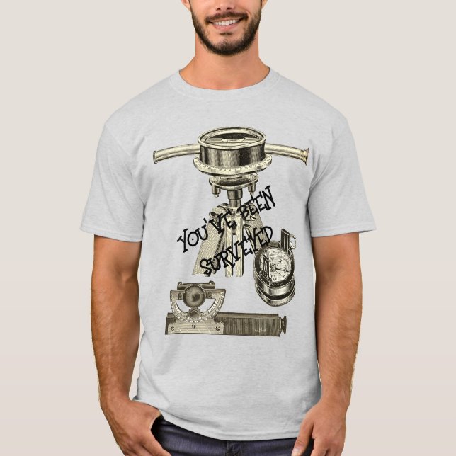 T-SHIRT ENQUÊTE SUR LE SURVEILLANT DES TERRES MESURE GÉOGR (Devant)