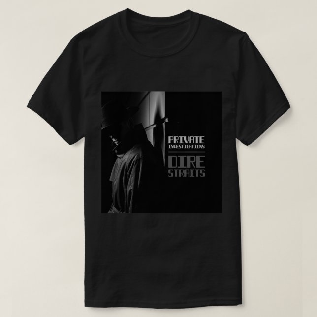 T-shirt Enquêtes privées - Dire Straits classique (Design devant)