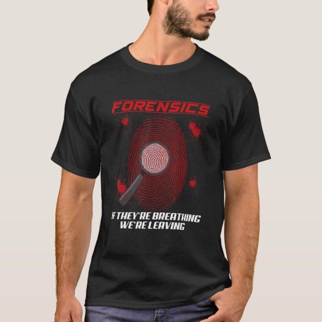 T-shirt Enquêteur sur la scène de crime en sciences judici (Devant)