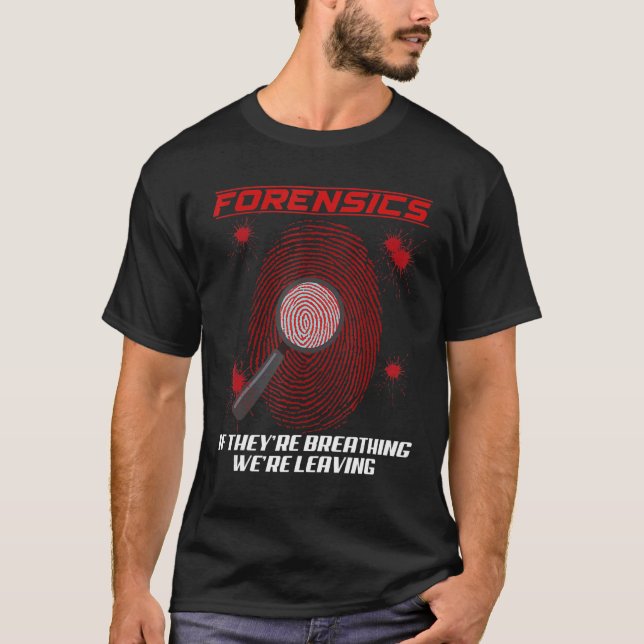 T-shirt Enquêteur sur la scène de crime en sciences judici (Devant)