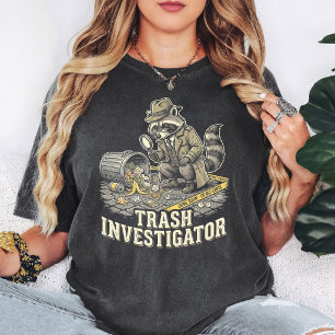T-shirt Enquêteur sur les ordures Raton laveur détective d