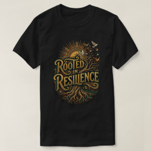 T-shirt Enraciné dans la résilience joyeuse journée junete