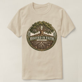 T-shirt Enraciné dans l'arbre de la foi Colossiens 2:7