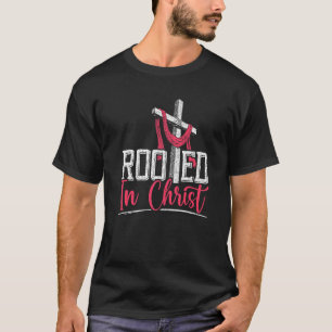T-shirt Enraciné Dans Le Christ Pasteur Religieux Bible Éc