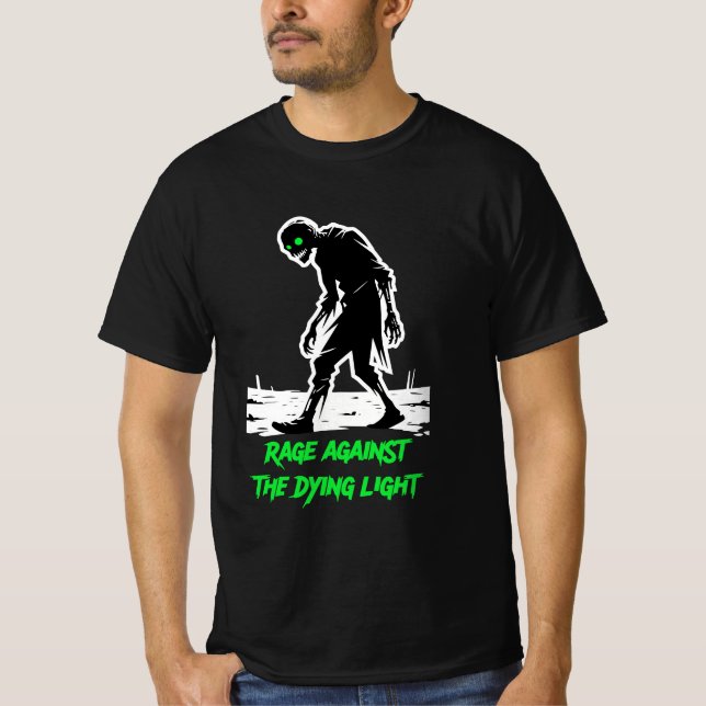 T-shirt Enragez-vous contre la lumière mourante - Silhouet (Devant)