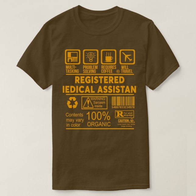 T-SHIRT ENREGISTRÉ MÉDICALE ASSISTANT NICE DESIGN 2017 (Design devant)