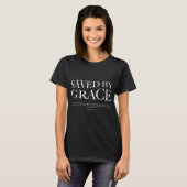 T-shirt Enregistré par grâce | Vêtements esthétiques chrét (Devant entier)