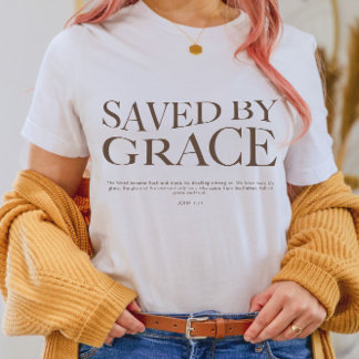 T-shirt Enregistré par grâce | Vêtements esthétiques chrét