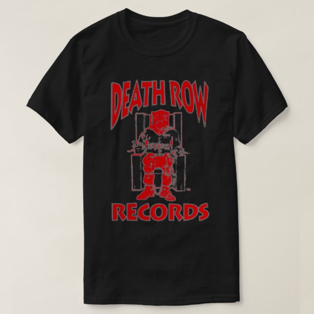T-shirt Enregistrements de ligne de mort rouge sur noir li (Design devant)