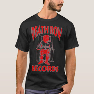 T-shirt Enregistrements de ligne de mort rouge sur noir li