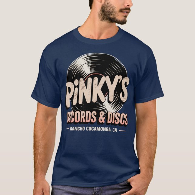 T-shirt Enregistrements et disques de Pinky (Devant)