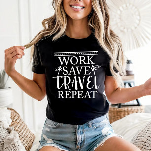 T-shirt Enregistrer la répétition de voyage