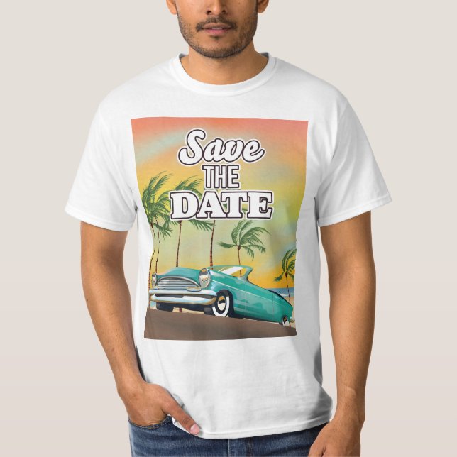 T-shirt Enregistrer la voiture Date Classic (Devant)