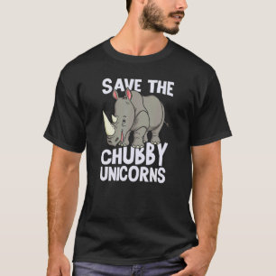 T-shirt Enregistrer le Chubby Unicorns Rhino Vintage 3