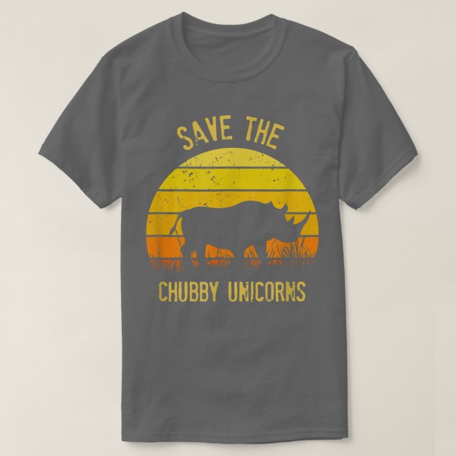 T-shirt Enregistrer Le Coucher De Soleil Du Rhino De Chubb (Design devant)