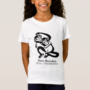 T-Shirt Enregistrer le graphique animal BONOBOS-En voie de