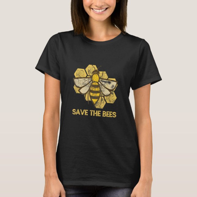 T-shirt Enregistrer le graphique des abeilles (Devant)