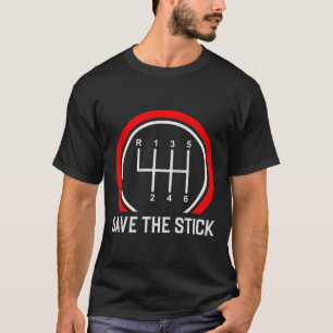T-shirt Enregistrer le Stick Manuel Stick Shift car