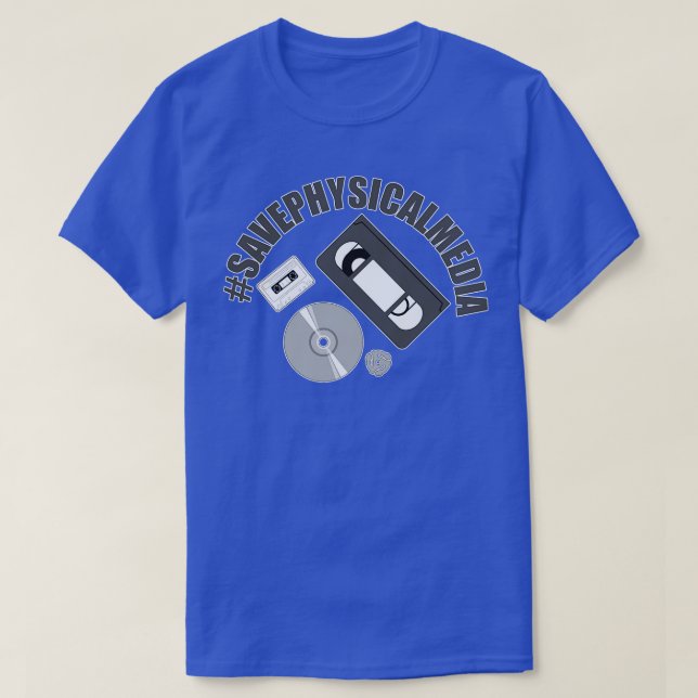 T-shirt Enregistrer le support physique (Design devant)