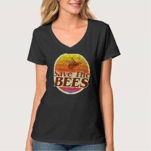 T-shirt Enregistrer les abeilles femmes hommes Retro Vinta