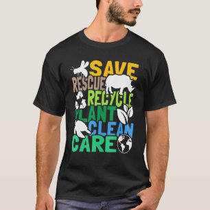 T-shirt Enregistrer les abeilles Secourir les animaux Recy