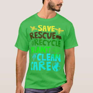 T-shirt Enregistrer les abeilles Secourir les animaux Recy
