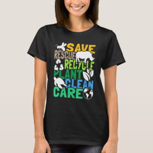 T-shirt Enregistrer les abeilles Secourir les animaux Recy