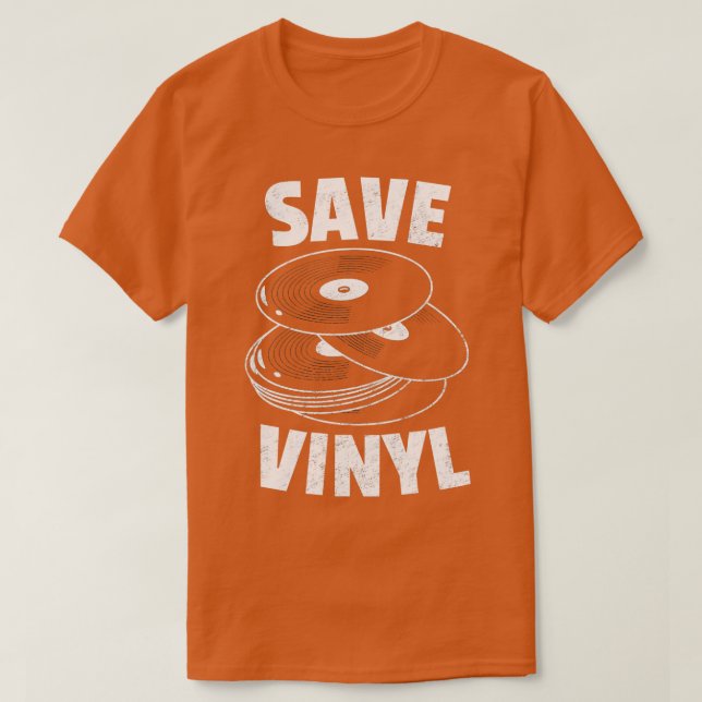 T-shirt Enregistrer les disques de vinyle Perturbé les ama (Design devant)