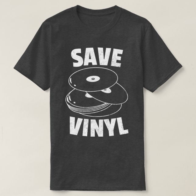 T-shirt Enregistrer les disques de vinyle Perturbé les ama (Design devant)
