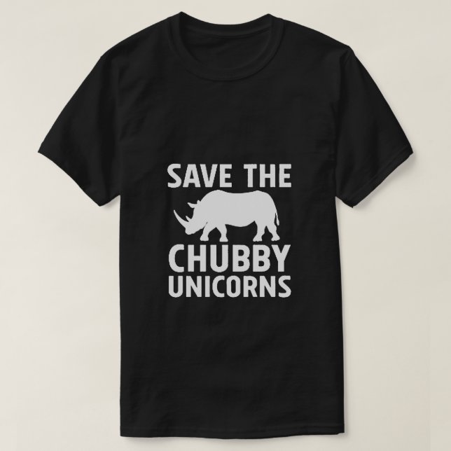T-shirt enregistrer les licornes du chubby (Design devant)