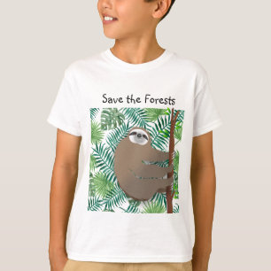 T-shirt Enregistrer l'Escalade Forêts Sloth dans un arbre