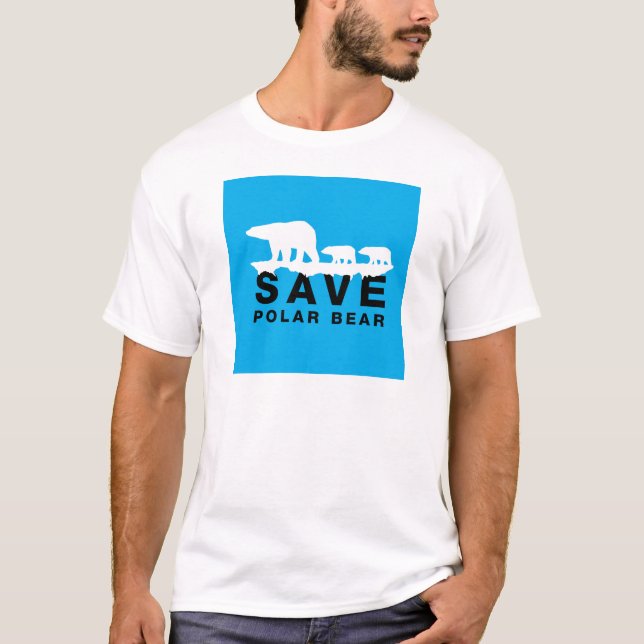 T-shirt Enregistrer l'ours polaire (Devant)