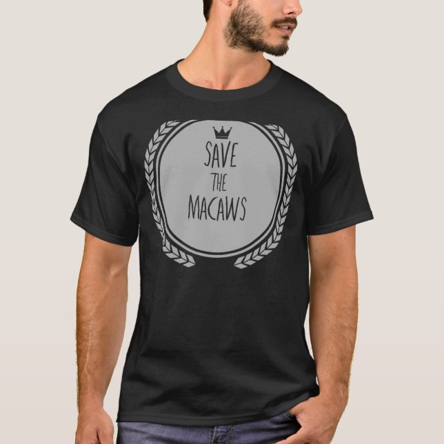 T-shirt Enregistrer MACAW Animal MACAWS (Devant)