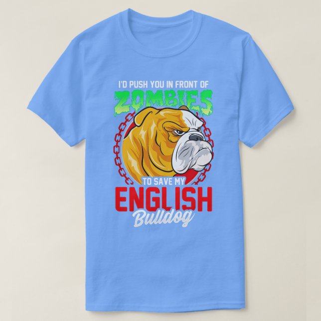 T-shirt Enregistrer mon Bulldog anglais (Design devant)
