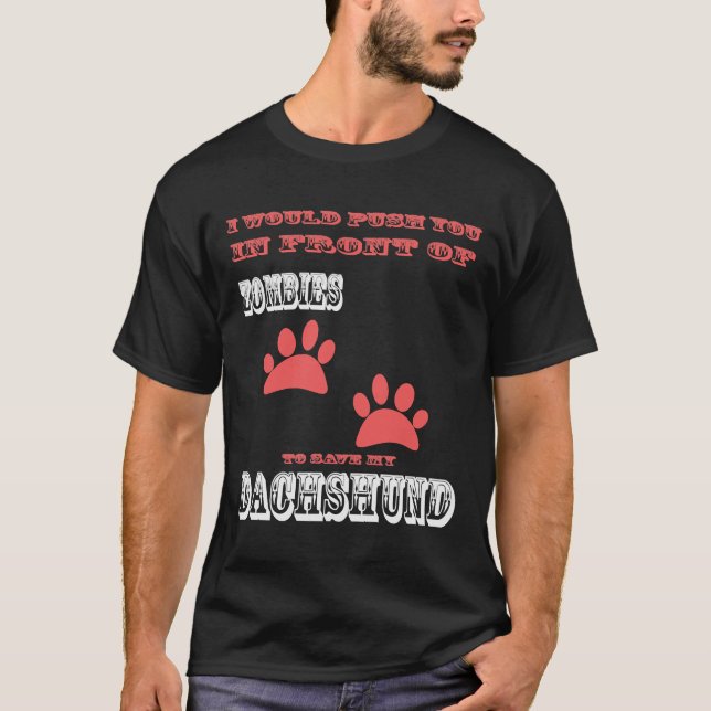 T-shirt Enregistrer mon Dachshund (Devant)