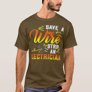T-shirt Enregistrer une bande de fil un technicien électri