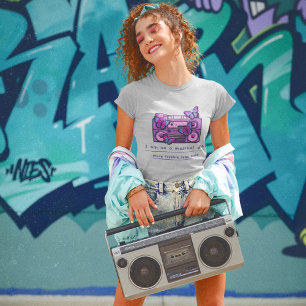 T-shirt Enregistreur à cassette à pistolet à musique rétro